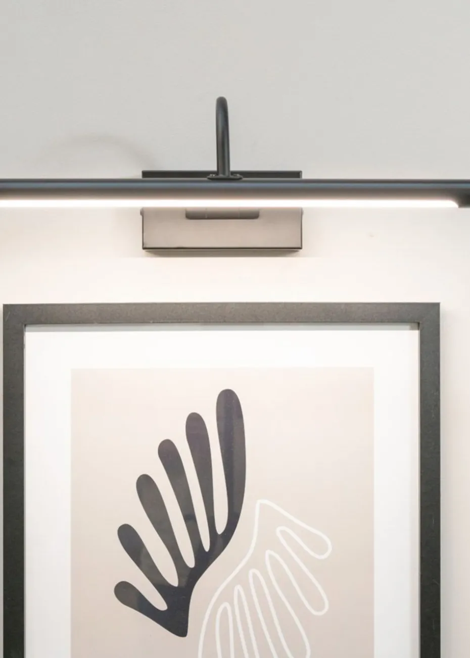 ValueLights Alana Matte Black Wall Light Integrated LED (20cm x 11cm x 46.5cm)