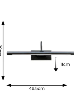 ValueLights Alana Matte Black Wall Light Integrated LED (20cm x 11cm x 46.5cm)