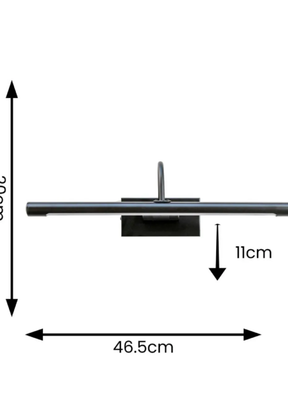 ValueLights Alana Matte Black Wall Light Integrated LED (20cm x 11cm x 46.5cm)