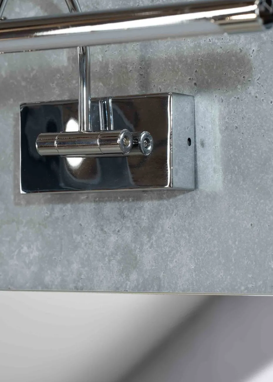 ValueLights Alana Polished Silver Wall Light Integrated LED (20cm x 11cm x 46.5cm)