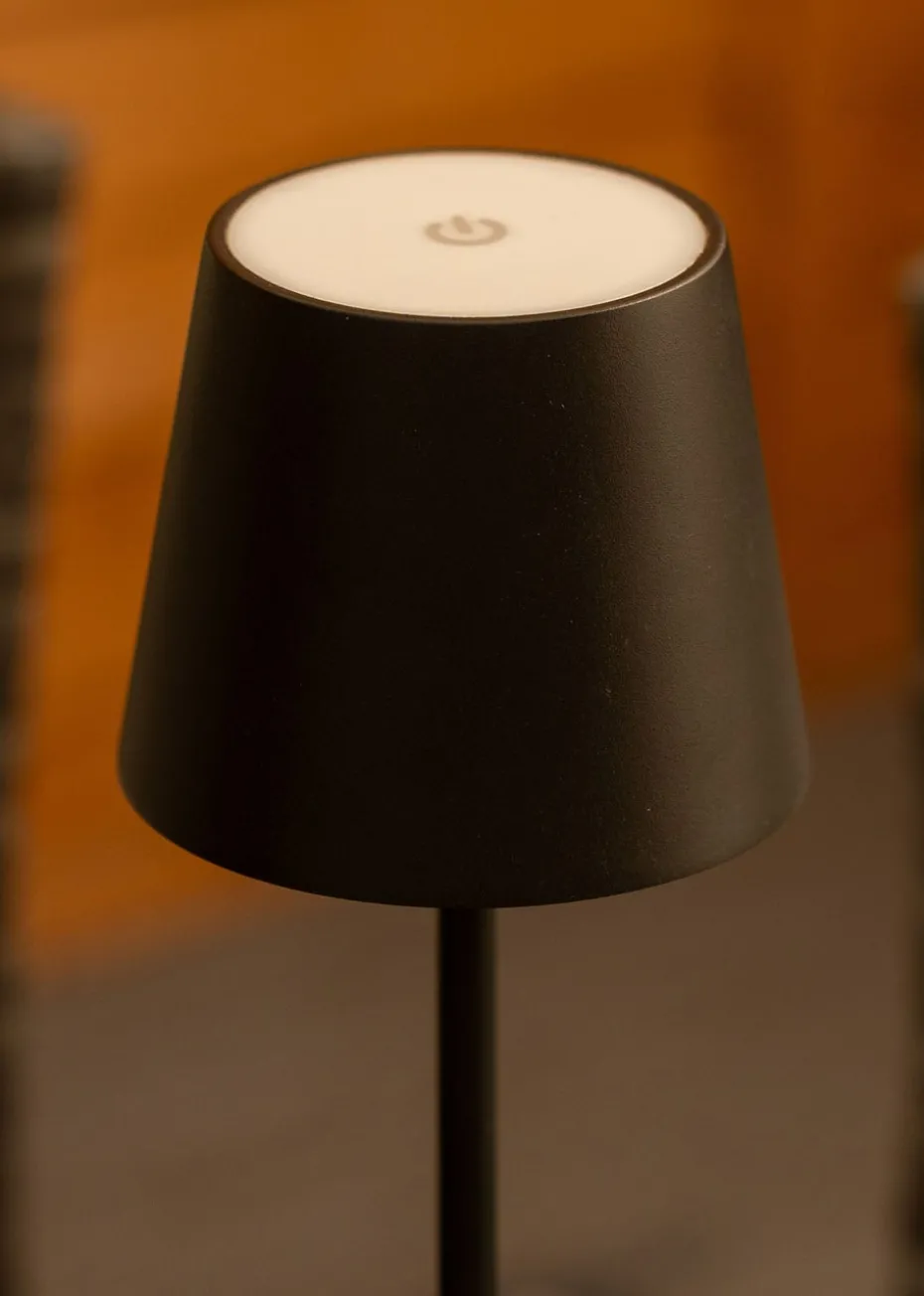 ValueLights Black Rechargeable Indoor/Outdoor Table Lamp (38cm x 12cm x 10.5cm)