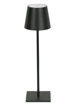 ValueLights Black Rechargeable Indoor/Outdoor Table Lamp (38cm x 12cm x 10.5cm)