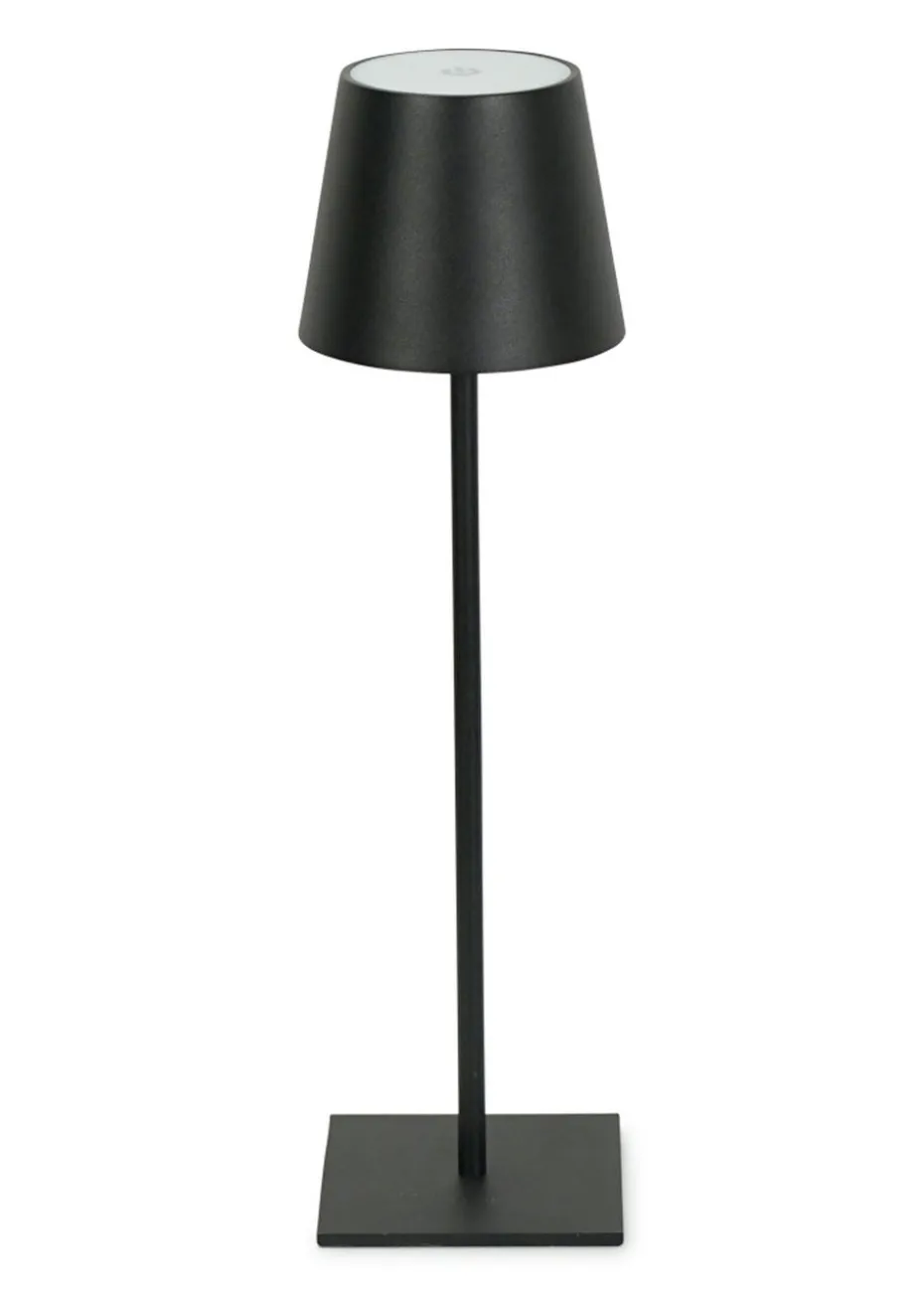 ValueLights Black Rechargeable Indoor/Outdoor Table Lamp (38cm x 12cm x 10.5cm)