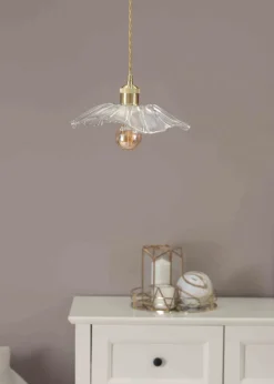 ValueLights Cassia Gold Pendant Light (27cm x 110cm x 27cm)