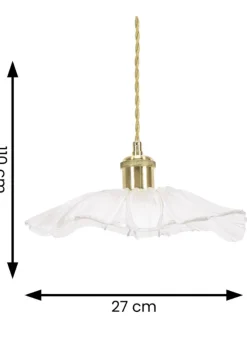 ValueLights Cassia Gold Pendant Light (27cm x 110cm x 27cm)
