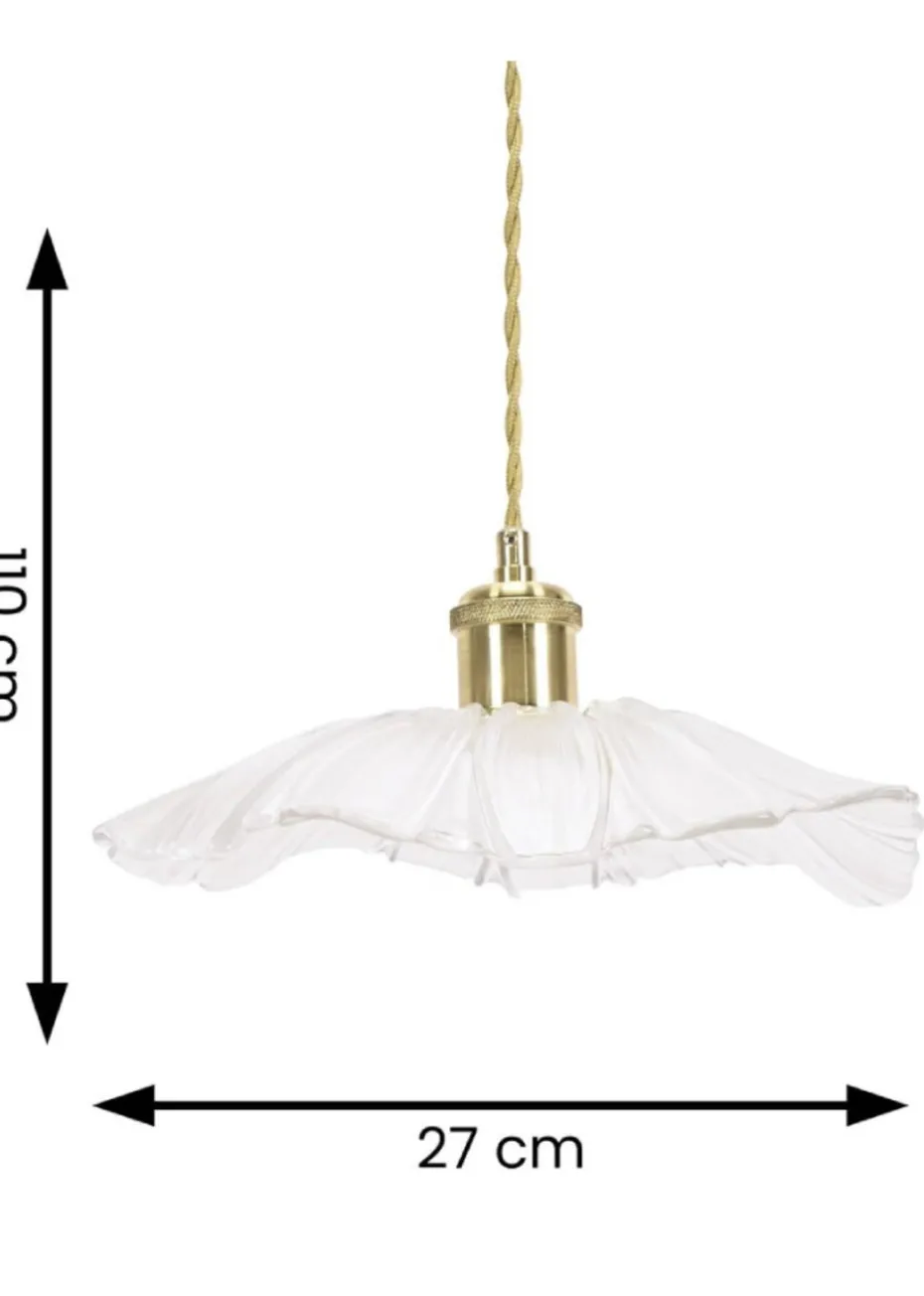 ValueLights Cassia Gold Pendant Light (27cm x 110cm x 27cm)