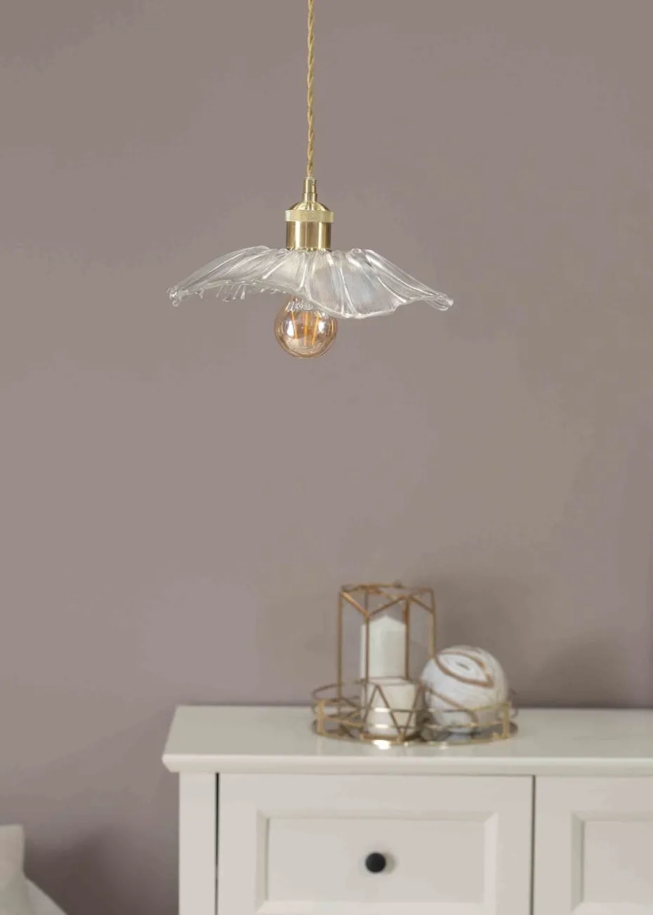 ValueLights Cassia Gold Pendant Light (27cm x 110cm x 27cm)