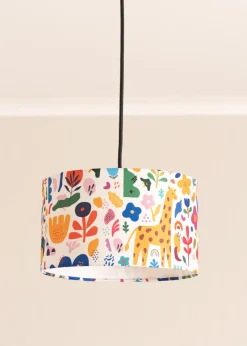ValueLights Congo Shade Multicolour Drum Ceiling Pendant Lampshade (15cm x 25cm x 25cm)