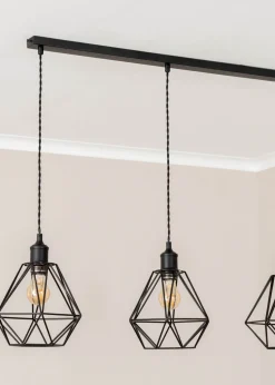 ValueLights Diablo Geometric Shade 3 Drop Diner Bar Ceiling Pendant Light