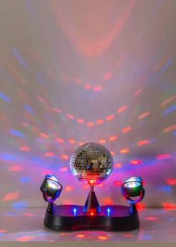ValueLights Dolly Disco Ball Rotating RGB LED SpotLight Table Lamp (23.5cm x 15cm x 27cm)