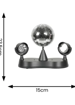ValueLights Dolly Disco Ball Rotating RGB LED SpotLight Table Lamp (23.5cm x 15cm x 27cm)
