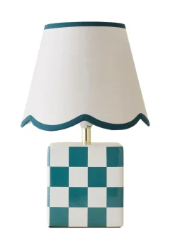 ValueLights Evie Gloss Green Table Lamp with Cream Tapered Shade