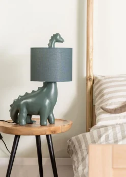 ValueLights Green Dinosaur Table Lamp (46.5cm x 33cm x 21.5cm)