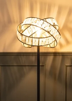 ValueLights Hudson Grey Metal Floor Lamp (159cm x 36.5cm x 36.5cm)