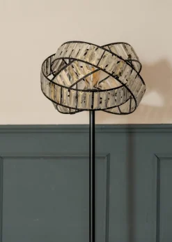 ValueLights Hudson Grey Metal Floor Lamp (159cm x 36.5cm x 36.5cm)