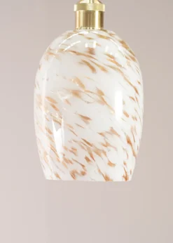 ValueLights India Glass Marble Effect White Dome Ceiling Pendant Shade