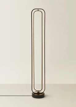 ValueLights Infinity Matte Black LED Floor Lamp