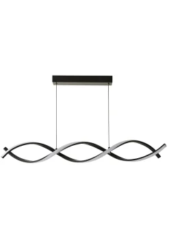 ValueLights Infinity Matt Black Double Twist LED Ceiling Light (100cm x 97cm x 11cm)