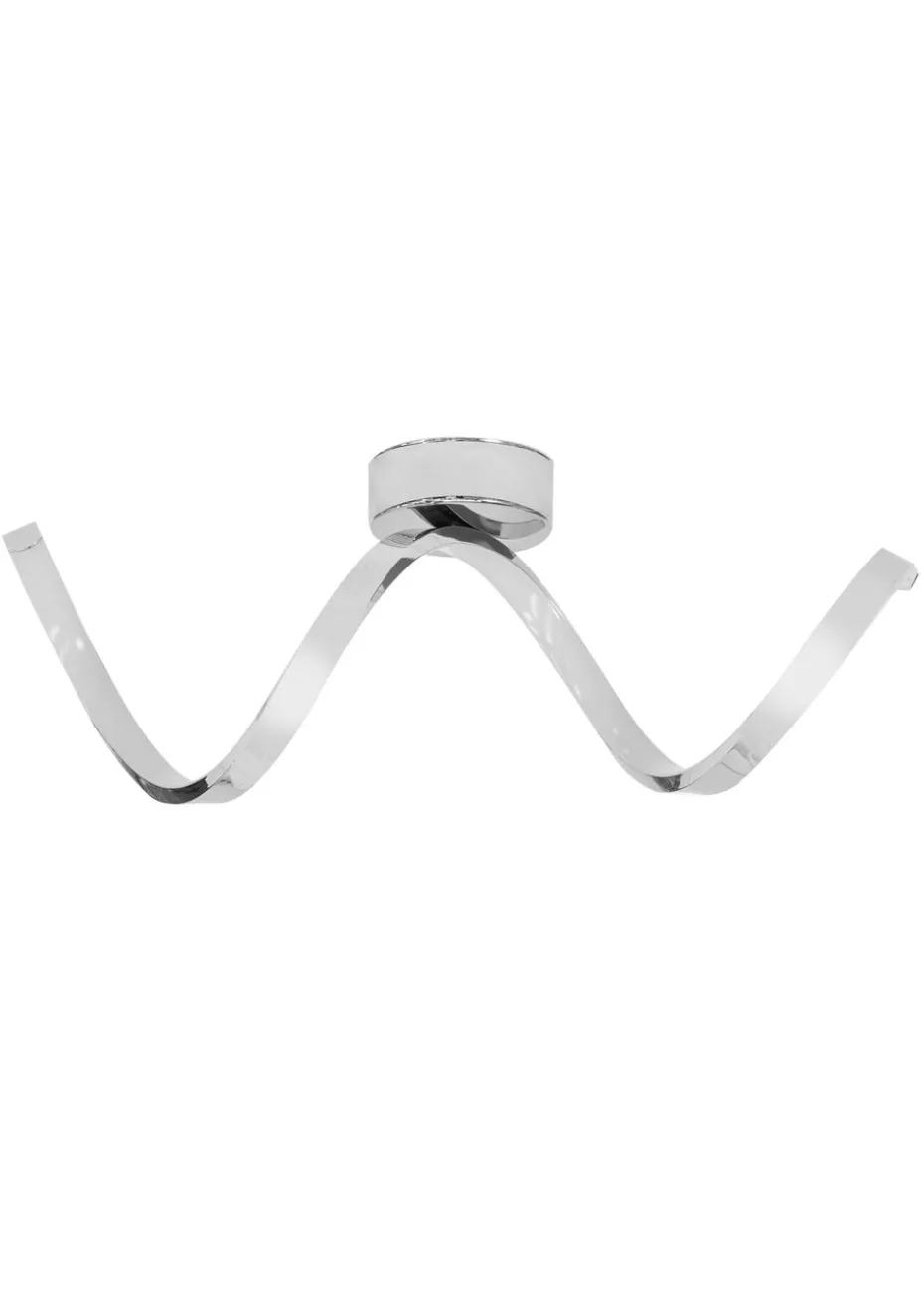 ValueLights Infinity Polished Silver Flush Light Integrated LED (19.5cm x 15cm x 46.5cm)