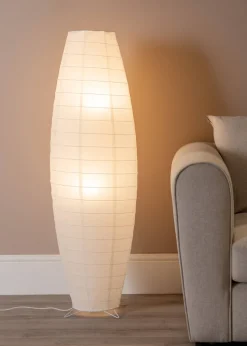 ValueLights Isla Matte White Floor Lamp