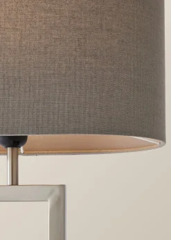 ValueLights Katniss Brushed Chrome Table Lamp (63cm x 36cm x 21cm)