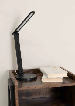 ValueLights Kiko Adjustable Dimmable Matte Black Table Lamp Integrated LED (33cm x 15.5cm x 15.5cm)