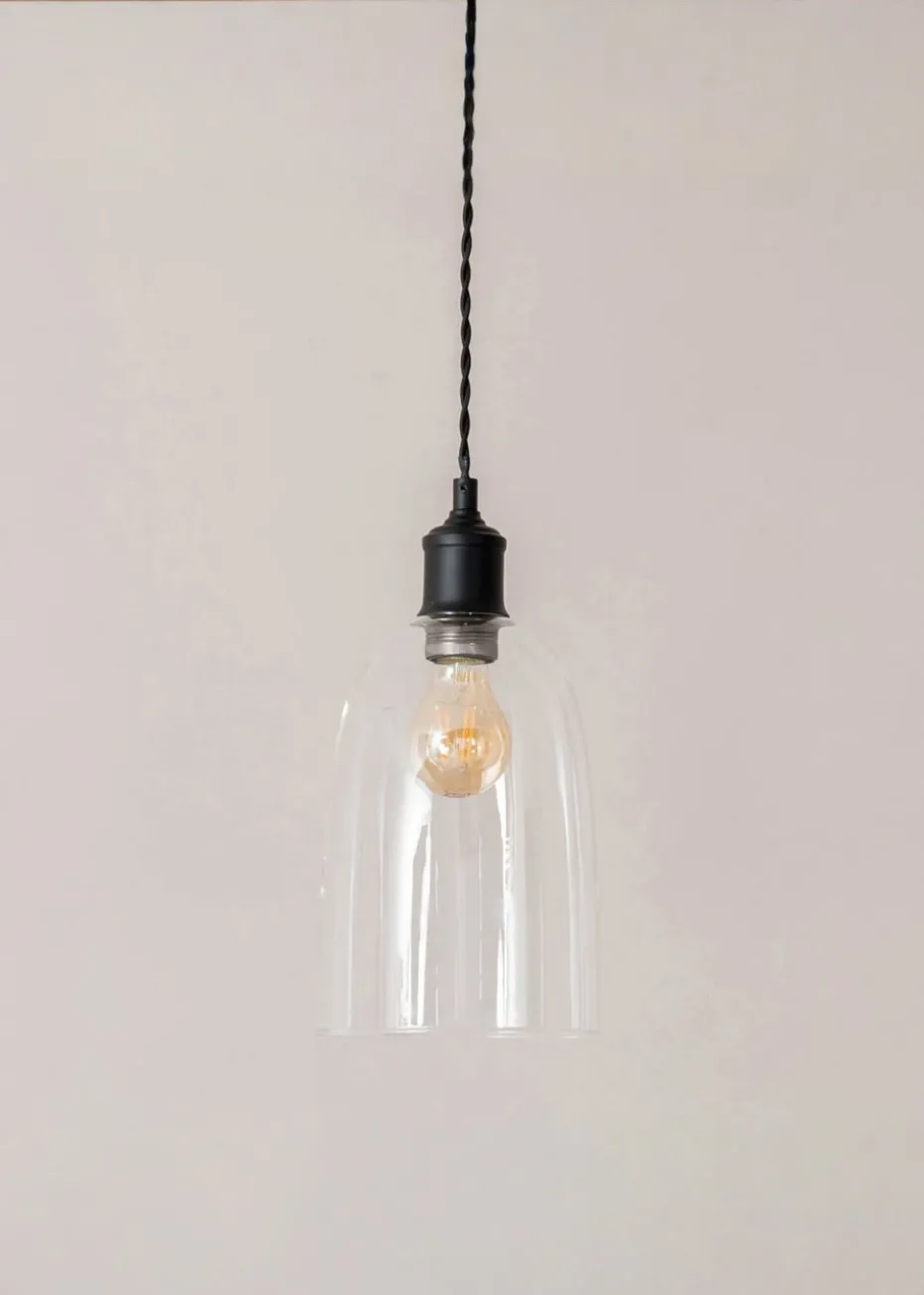 ValueLights Kira Glass Cloche Dome 3 Drop Bar Diner Ceiling Pendant Light