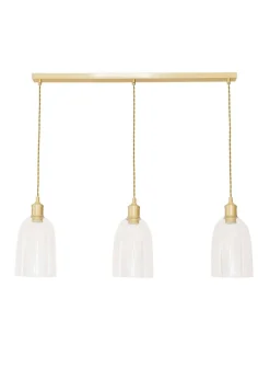 ValueLights Kira Glass Cloche Dome 3 Drop Bar Diner Ceiling Pendant Light