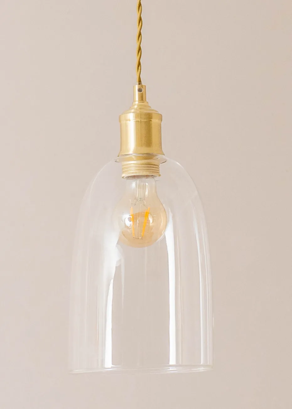 ValueLights Kira Glass Cloche Dome 3 Drop Bar Diner Ceiling Pendant Light