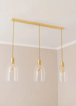 ValueLights Kira Glass Cloche Dome 3 Drop Bar Diner Ceiling Pendant Light