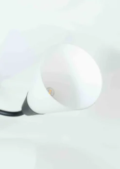 ValueLights Kristina  Black Semi-Flush Light with White Uplighter Shade (16.5cm x 44cm x 44cm)