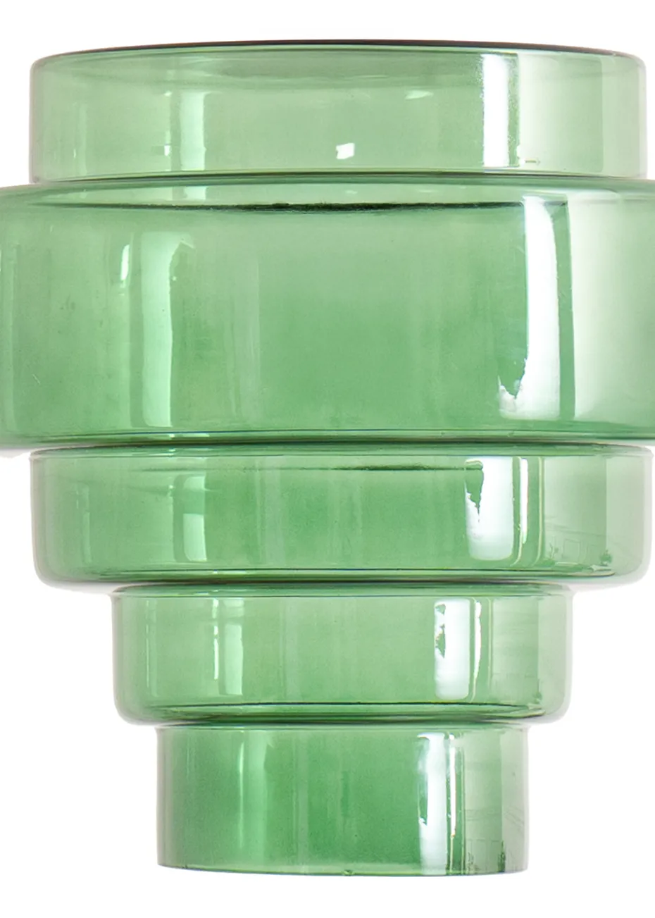 ValueLights Lane Green Glass 5 Tier Layered Easy Fit Ceiling Pendant Lamp Shade