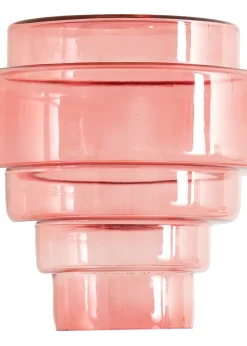 ValueLights Lane Pink Glass 5 Tier Layered Easy Fit Ceiling Pendant Lamp Shade
