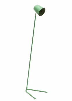 ValueLights Lark Green Floor Lamp with Medium Green Tapered Shade