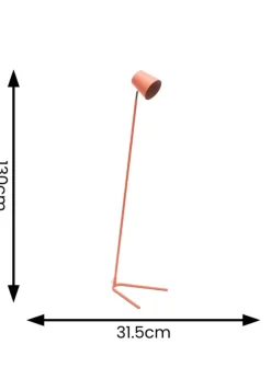 ValueLights Lark Pink Floor Lamp with Medium Pink Tapered Shade