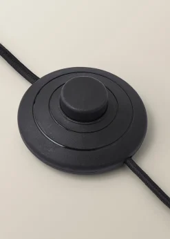 ValueLights Lenny Drum Lamp Shade Colour Drench Ribbed Fabric Midi Floor Lamp