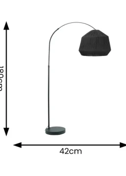 ValueLights Louis Matte Black Floor Lamp with Tapered Shade