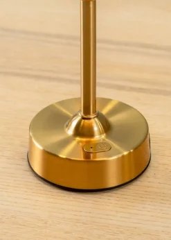 ValueLights Lowe Antique Brass LED Rechargeable Portable Table Lamp Light