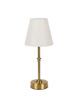 ValueLights Lowe Antique Brass LED Rechargeable Portable Table Lamp Light