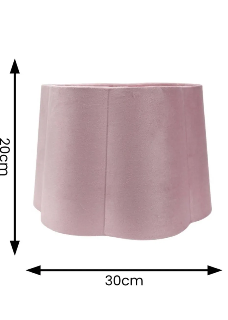 ValueLights Medium Amy Velvet Pink Tapered Ceiling Pendant Shade