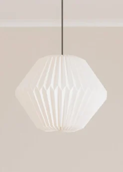 ValueLights Medium Astrid Matte White Paper Tapered Ceiling Pendant Shade