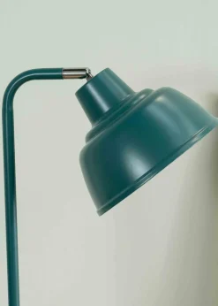 ValueLights Morris Matte Teal Table Lamp with Teal Dome Shade