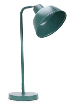 ValueLights Morris Matte Teal Table Lamp with Teal Dome Shade