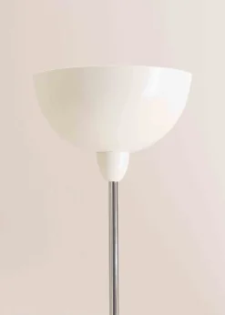ValueLights Orion Matte White Floor Lamp with White Shade (181cm x 46cm x 25cm)