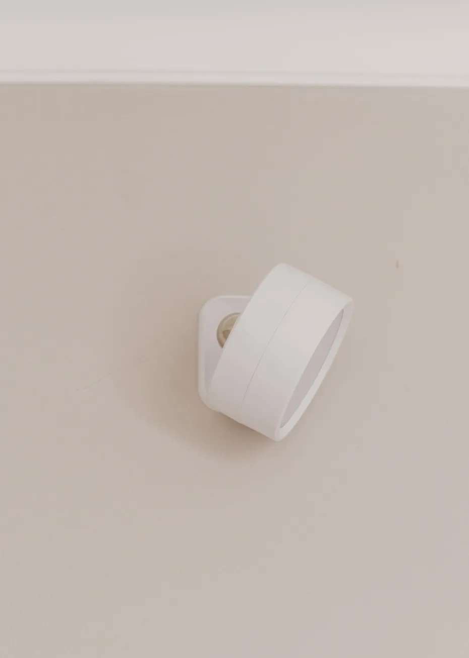 ValueLights Pair of Matte White Wall Light Integrated LED (4.5cm x 7.5cm x 7.5cm)