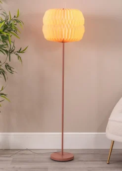 ValueLights Pink Rust Floor Lamp (143cm x 38.8cm x 38.8cm)