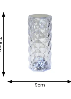 ValueLights Remote Control Colour Changing LED Crystal Style Touch Light (21.5cm x 9cm x 9cm)