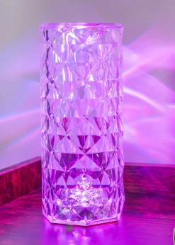 ValueLights Remote Control Colour Changing LED Crystal Style Touch Light (21.5cm x 9cm x 9cm)