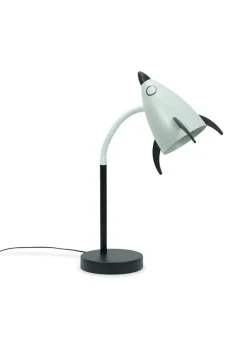 ValueLights Rocket Blue Table Lamp with Tapered Shade
