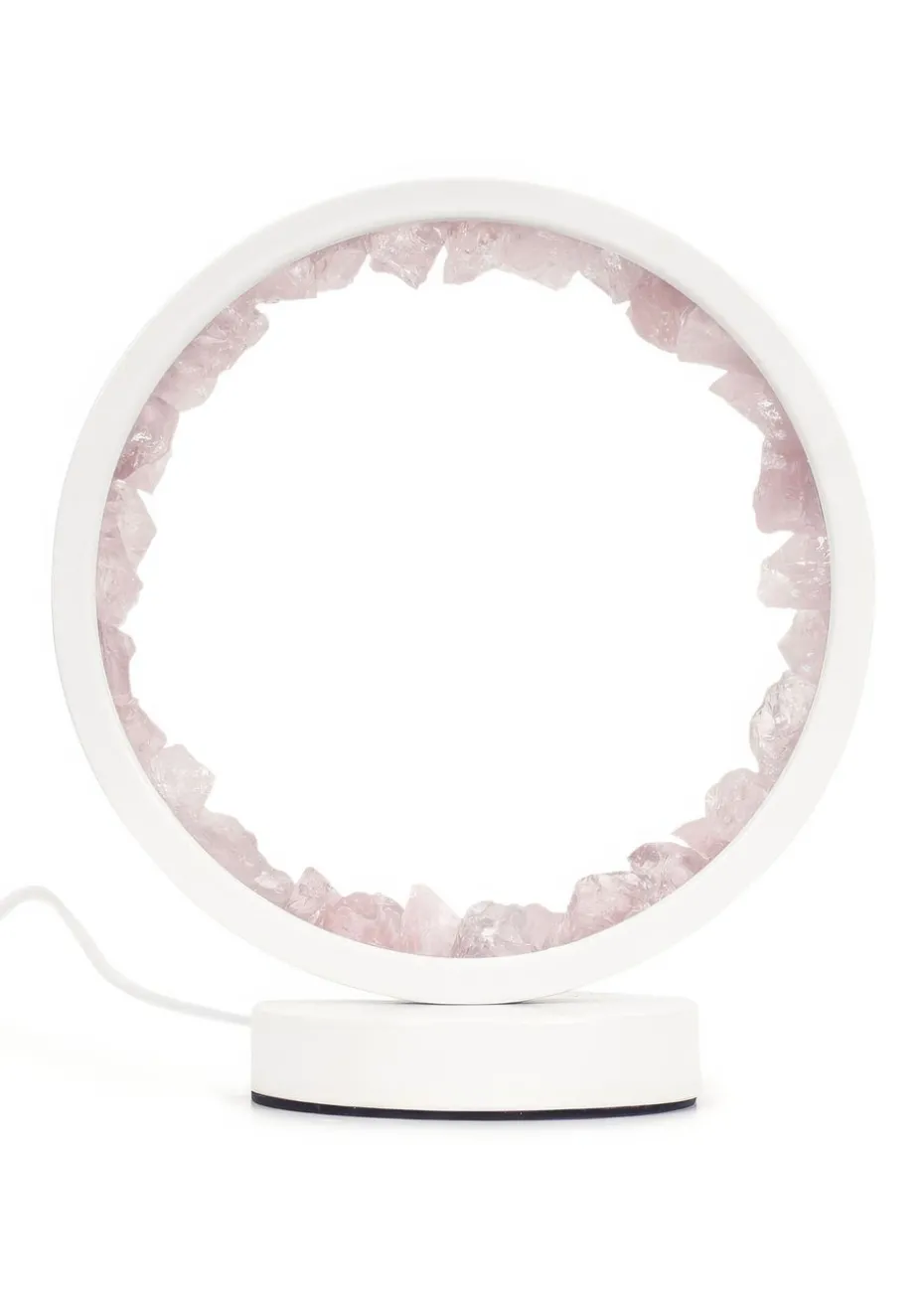 ValueLights Rose Quartz Crystal Wellness Lamp (20.5cm x 10.5cm x 18cm)